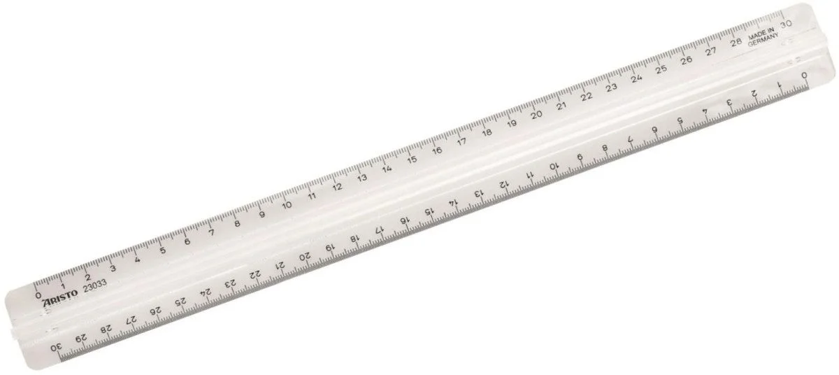 Lineal GeoCollege mit Griff – 30 cm, transparent
