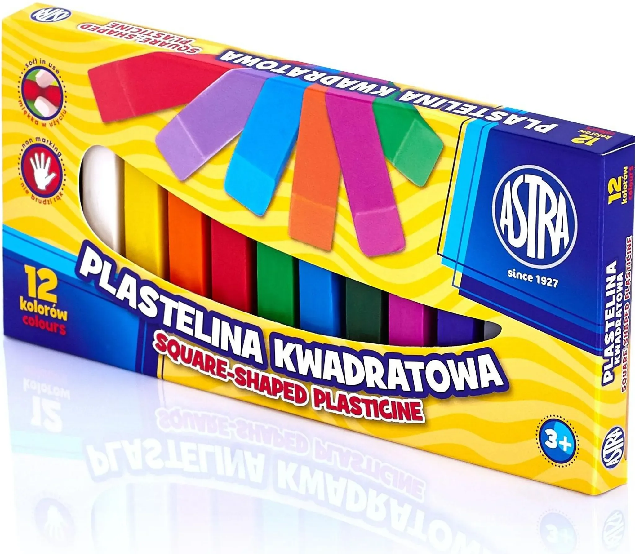 Knetmasse quadratisch – 12 Farben
