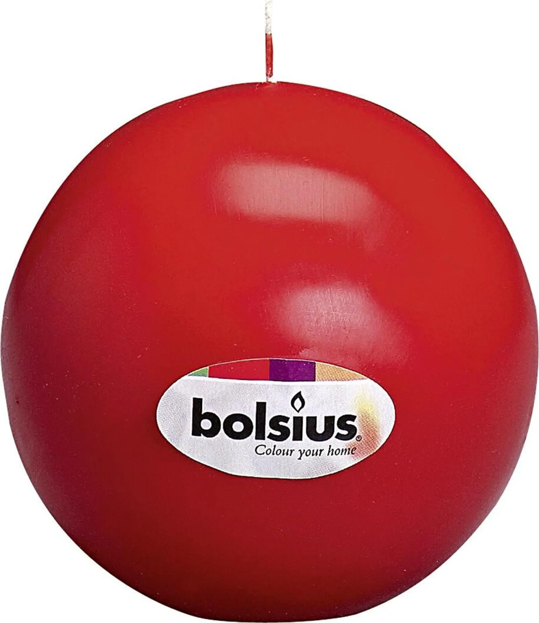 Kugelkerze Ø 7 cm – Rot, klassische Dekokerze