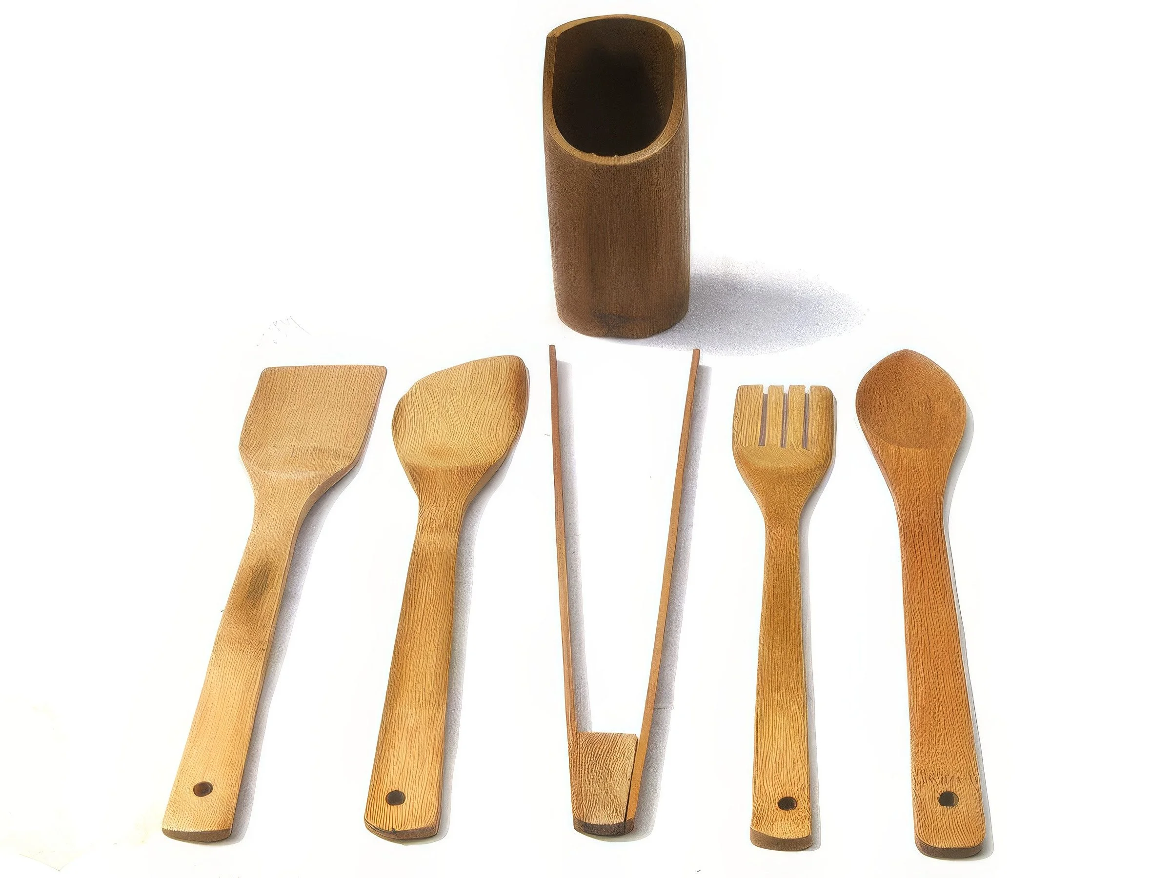 Küchenorganizer-Set – 6-teiliges Küchenhelfer-Set aus Holz