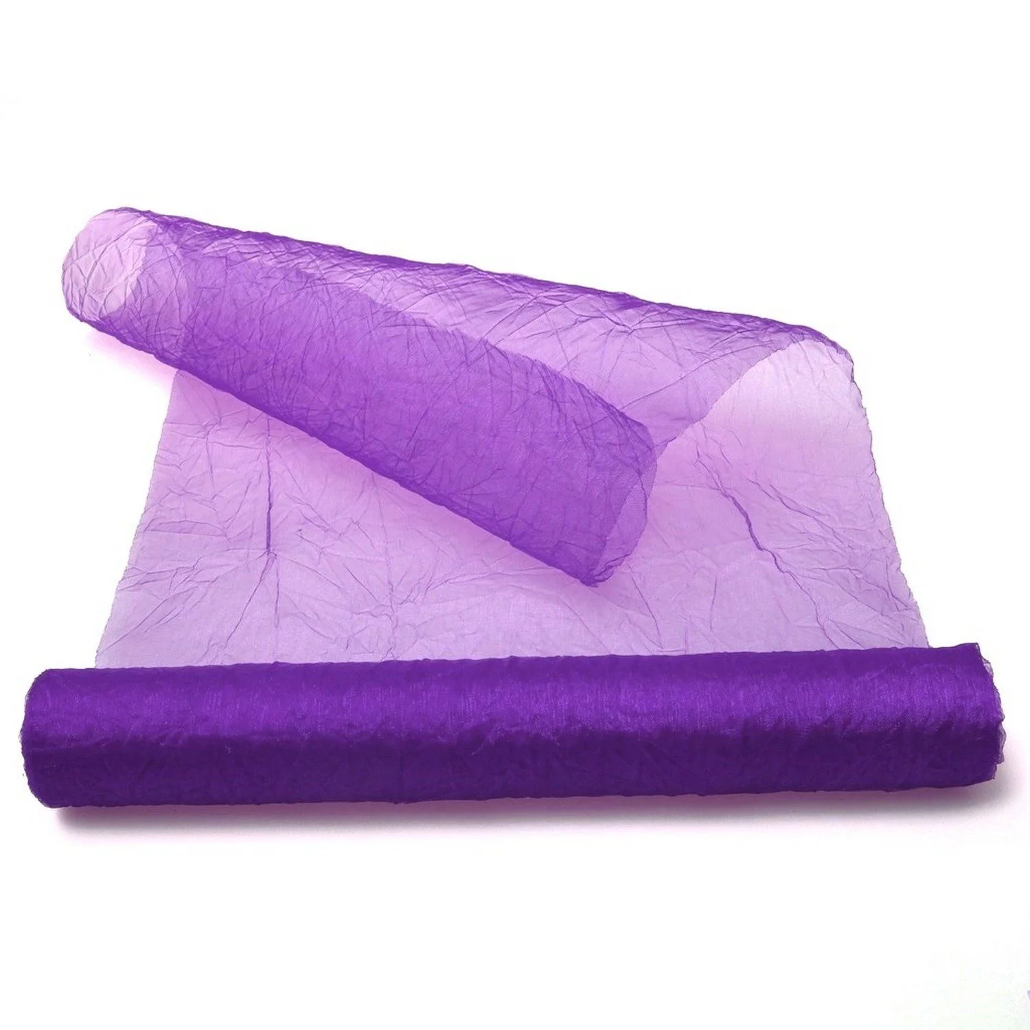 Tischläufer Crashorganza – Lila, 28 cm × 5 m (Rolle)