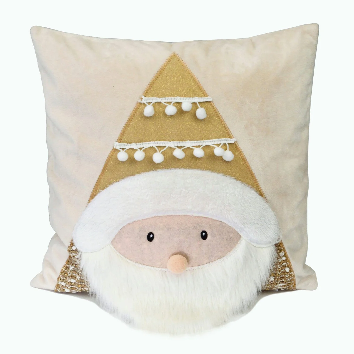 Tischläufer „Wichtel“ – Beige & Gold, 40×140 cm