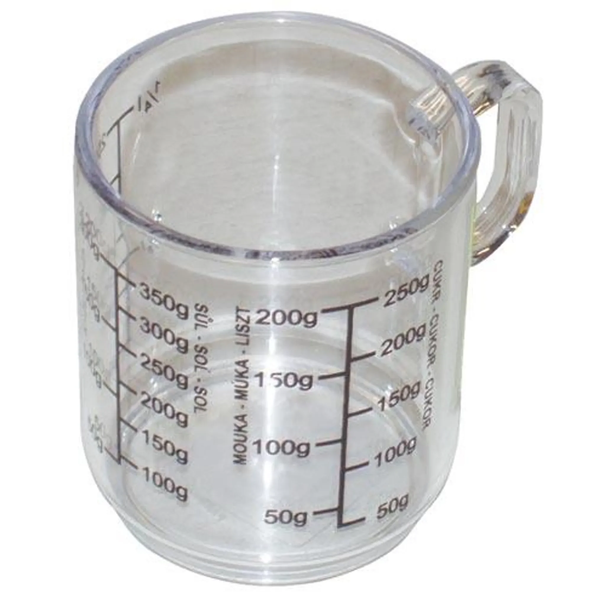 Messbecher 0,25 l – Kunststoff, transparent mit Aufdruck